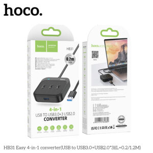 Bộ chuyển đổi 4 trong 1 HB31 Easy (USB sang USB3.0+USB2.0*3)(L=0.2M)