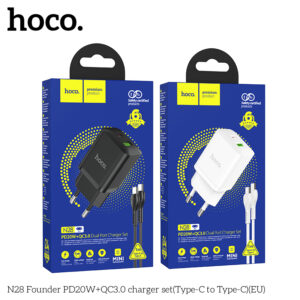 Bộ sạc nhanh Hoco N28 Founder PD20W QC3.0 (Type C to Type C)