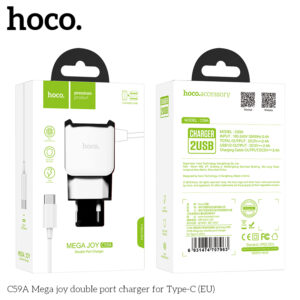 Bộ sạc cổng đôi C59A Mega joy (TypeC) (EU)