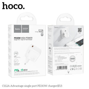 Cốc sạc cổng đơn Hoco C112A Advantage PD30W