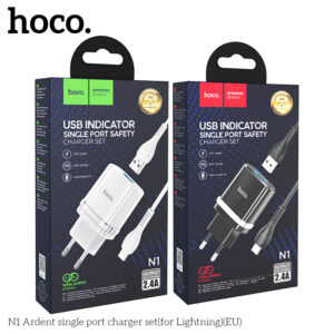 Bộ sạc cổng đơn Hoco N1 Ardent kèm cáp to lighning iPhone