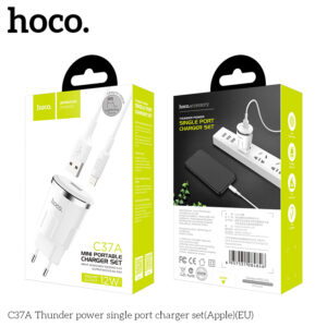 Bộ sạc cổng đơn C37A Thunder Power (iPhone) (EU)