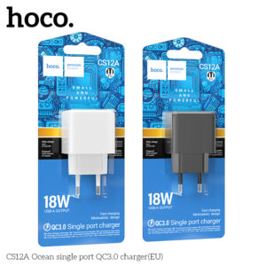 Cốc sạc một cổng Hoco CS12A Ocean QC3.0 (EU)