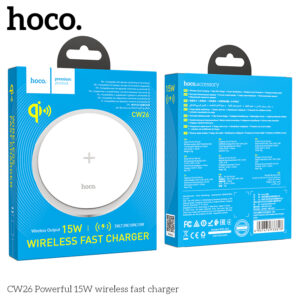 Bộ sạc nhanh không dây 15W Hoco CW26 chính hãng