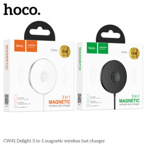 Bộ sạc nhanh không dây 3 in 1 Hoco CW41 Delight
