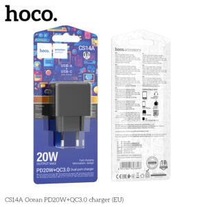 Cốc sạc nhanh Hoco CS14A Ocean PD20W+QC3.0 (EU)