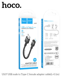 Cáp chuyển đổi USB đực sang Type-C cái U107 (L=0,1m)