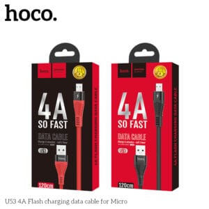 Cáp dữ liệu sạc nhanh Hoco Flash U53 4A cho Micro