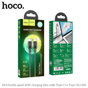 Cáp sạc nhanh Hoco X14 Double speed Type C to Type C 60W (L=1M)
