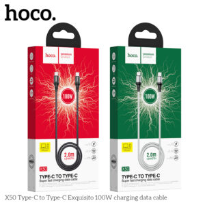 Cáp sạc nhanh Hoco X50 Type C đến Type C Exquisito 100W (L=2M)