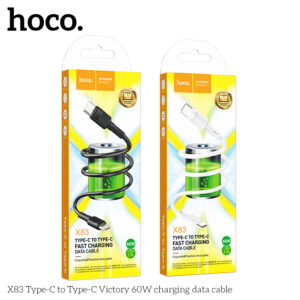 Cáp dữ liệu sạc nhanh Hoco X83 Victory 60W Type C to Type C