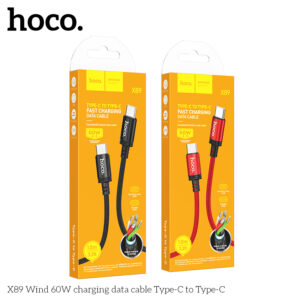 Cáp sạc nhanh Hoco X89 Wind 60W Type C sang Type C - kèm truyền dữ liệu