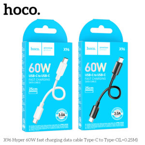Cáp dữ liệu sạc nhanh X96 Hyper 60W TypeC to typeC (0.25M)