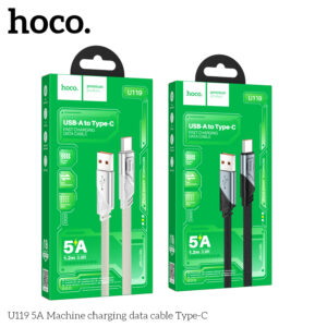 Cáp sạc nhaNh Hoco U119 5A Type C kèm truyền dữ liệu