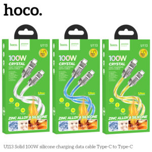 Cáp dữ liệu + sạc nhanh silicon U113 Solid 100W TypeC to TypeC