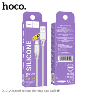 Cáp dữ liệu kèm sạc silicon X101 Assistant iP