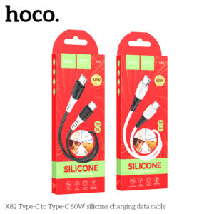 Cáp dữ liệu sạc silicon Hoco X82 60W Type C to Type C
