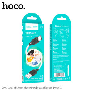 Cáp dữ liệu sạc Hoco silicon X90 3A Cool cho Type C