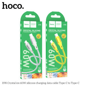 Cáp dữ liệu sạc nhanh silicon Hoco X98 60W Type C to Type C