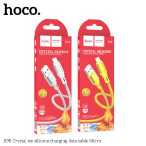Cáp dữ liệu sạc nhanh silicon Hoco X98 Micro chính hãng