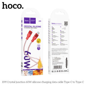 Cáp dữ liệu sạc silicon Hoco X99 60W Type C to TypeC