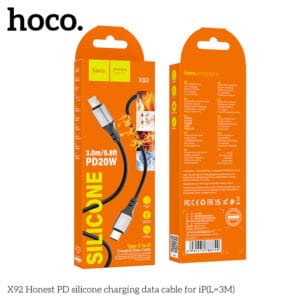 Cáp dữ liệu sạc silicone X92 Honest PD cho iP(L=3M)