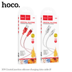 Cáp dữ liệu sạc silicone Hoco X99 Crystal Junction iPhone