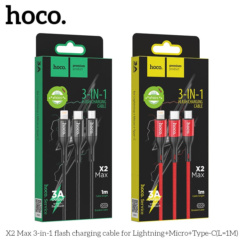 Cap-sac-HOCO-3IN1-X2-MAX-LIGHTNING-MICRO-TYPE-C-8
