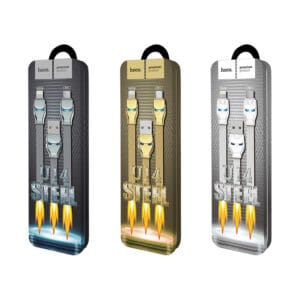 Cáp sạc cao cấp HOCO U14 2IN1 STEEL MAN Lighning và Micro
