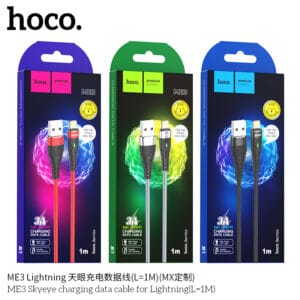 Cáp sạc Hoco có đèn báo ME3 IPhone (1M) chính hãng