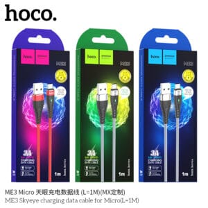 Cáp sạc Hoco có đèn báo ME3 Micro 1M chính hãng