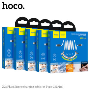 Cáp sạc silicon Hoco X21 Plus Type C (L=1M)