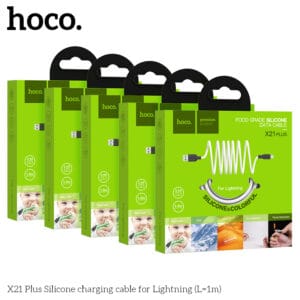 Cáp sạc silicon Hoco X21 Plus cho iPhone (L=1M)