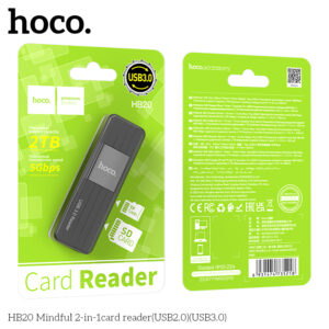 Đầu đọc thẻ nhớ Hoco 2 trong 1 HB20 Mindful (USB3.0)