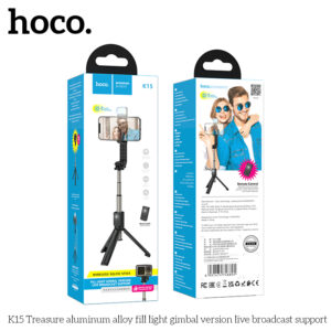 Gậy hỗ trợ live Hoco K15 Treasure phiên bản gimbal nhẹ bằng hợp kim nhôm