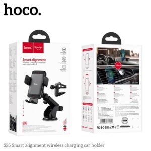 Giá đỡ sạc không dây căn chỉnh thông minh Hoco S35 trên ô tô
