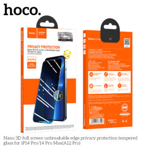 Kính cường lực bảo vệ sự riêng tư toàn màn hình Nano 3D không thể phá vỡ cho iP14 Pro(A12 Pro)