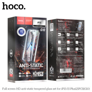 Kính cường lực chống tĩnh điện G10 HD full cho iPhone15 (25PCS)