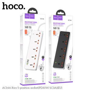 Ổ cắm 5 vị trí AC14 Rico (PD30W/1C3A) (EU)