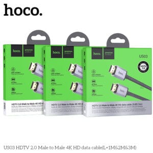 US03 Cáp dữ liệu HD HDTV 2.0 đầu đực sang đầu đực 4K HD (L=1M)