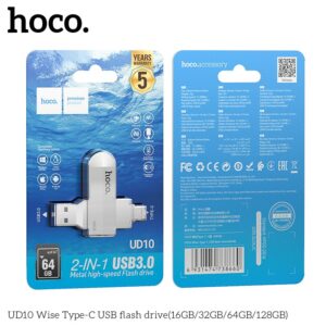 USB 3.0 HOCO UD10 2 đầu (USB+TYPE C) 64GB