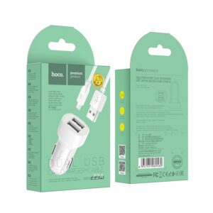 Bộ sạc xe hơi hai cổng Z2A kèm cáp micro