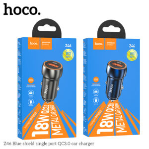 Bộ sạc xe hơi Hoco Z46 Blue Shieldi QC3.0 cổng đơn