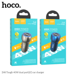 Bộ sạc nhanh xe hơi Hoco Z48 Tough PD40W cổng kép (2C)