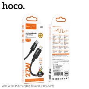 Cáp dữ liệu sạc X89 Wind Type-C to IP (Dài = 2M)