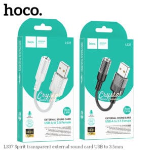 LS37 Spirit card âm thanh ngoài trong suốt USB sang 3,5 mm