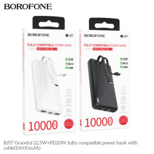 Sạc dự phòng BJ57 Graceful 22,5W+PD20W có dây cáp (10.000mAh)(UN)