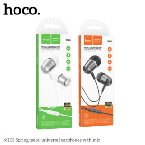 Tai nghe phổ thông kim loại lò xo Hoco M108 có mic